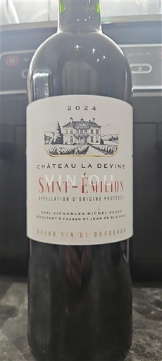 Bordeaux Saint-Émilion Château La Devine 2024