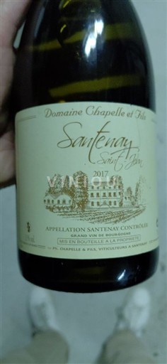 Burgundi Santenay Domaine Chapelle et Fils Saint Jean 2017