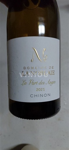 Vallée de la Loire Chinon Domaine La Noblaie La Part des Anges 2021