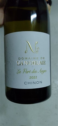 Vallée de la Loire Chinon Domaine La Noblaie La Part des Anges 2022