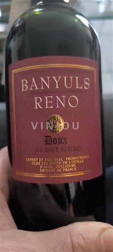 Roussillon Banyuls Capdet et Pichavant Reno 2019