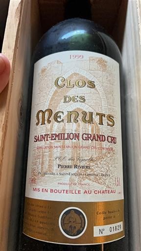 Bordeaux Saint-Émilion Grand Cru Clos des Menuts 1999
