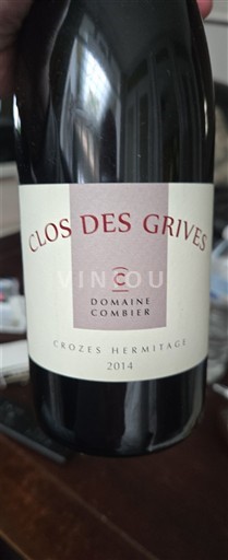 Rhône Valley Crozes-Hermitage Domaine Combier Clos des Grives 2014