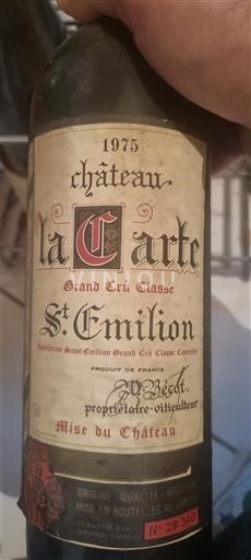 Bordeaux Saint-Émilion Grand Cru Grand Cru Classé Château La Carte 1975