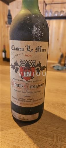 Bordeaux Saint-Émilion Château Le Maine 1974