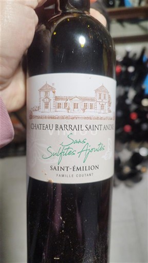 Bordeaux Saint-Émilion Château Barrail Saint André Sans Sulfites Ajoutés 2020