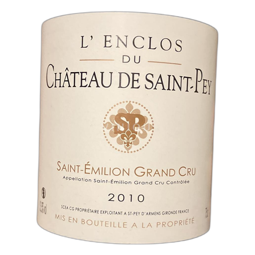 Bordeaux Saint-Émilion Grand Cru Château de Saint-Pey L'Enclos 2010