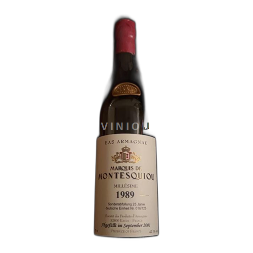Armagnac XO Marquis de Montesquiou Montesquiou 25a - 1989 Francie Jihozápad Bas-Armagnac