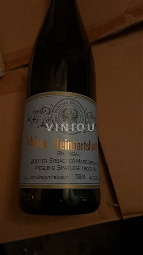 Rheingau Schloss Reinhartshausen Erbacher Marcobrunn Riesling Spätlese Trocken 2001