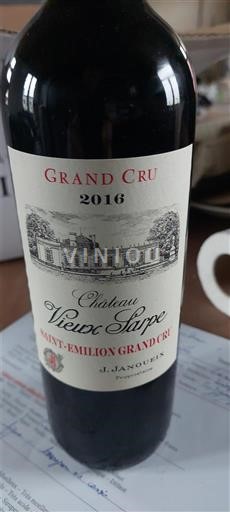 Burdeos Saint-Émilion Gran Cru Grand Cru Château Vieux Sarpe 2016