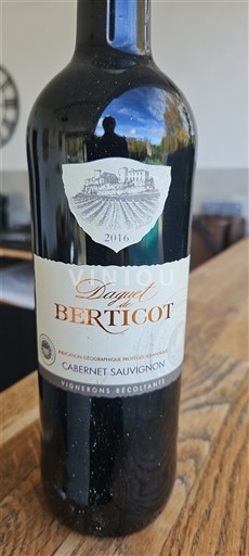Akvitanien och Charentes Atlantique Daguet de Berticot Cabernet Sauvignon 2016