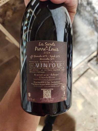 Valle del Rodano Côtes-du-Rhône Clos Familial Bonifacy Les Secrets Pierre-Louis 2024