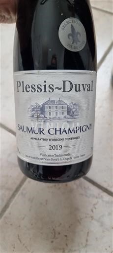 Vallée de la Loire Saumur-champigny Plessis-Duval 2019