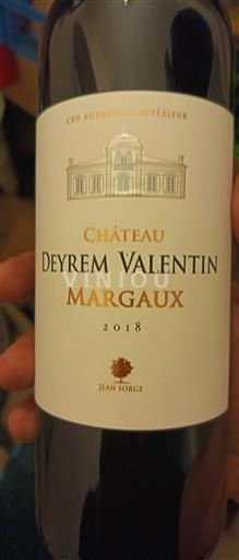 Bordeaux Margaux Château Yrem Valentin 2018
