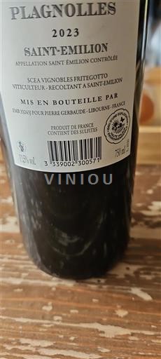 Bordeaux Saint-Émilion Plagnolles 2023