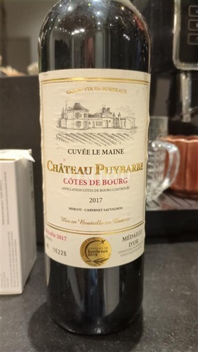 Bordeaux Côtes-de-bourg Château Puybarbe Le Maine 2017