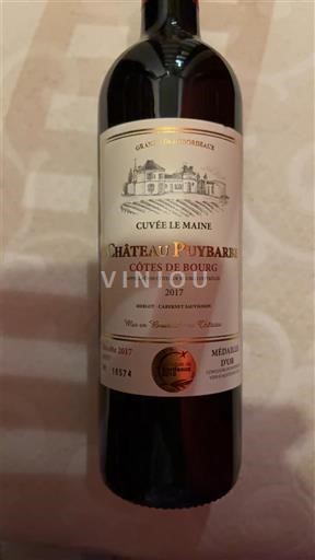 Bordoja Côtes-de-bourg Château Puybarbe Le Maine 2017