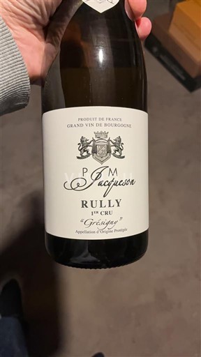 Bourgogne Rully Premier Cru Domaine Paul et Marie Jacqueson Grésigny 2022