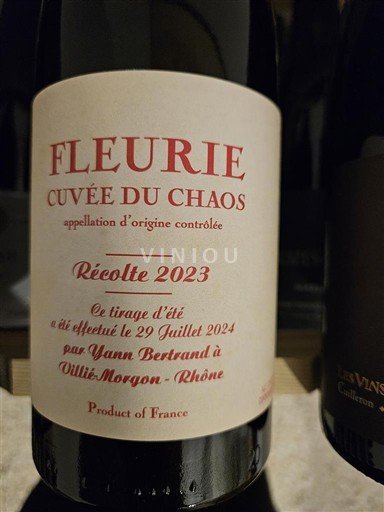 Божоље Флери Yann Bertrand du Chaos 2023