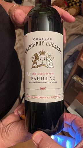 Bordeaux Pauillac Grand Cru Château Grand-Puy Ducasse 2007