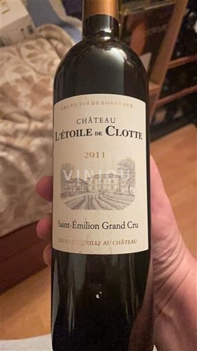 Bordeaux Saint-Émilion Grand Cru Grand Cru Château L'Étoile de Clotte 2011