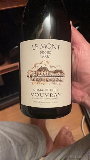 Vallée de la Loire Vouvray Domaine Huet Le Mont 2007