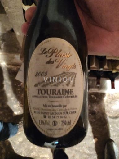 Dolina Loare Touraine EARL Coulon Le Plaisir des Vingts 2005