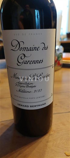 Languedoc Minervois-la-Livinière Domaine S Garennes 2023
