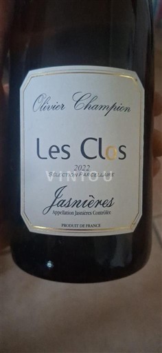 Valle della Loira Jasnières Olivier Champion Les Clos Sélection Parcellaire 2022