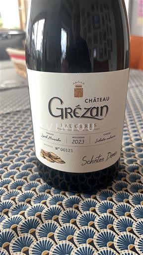 Languedoc Faugères Château Grézan Schistes Dorés 2023
