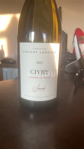Burgundija Givry Domaine Vincent Lemonde Champs-La Dame 2023