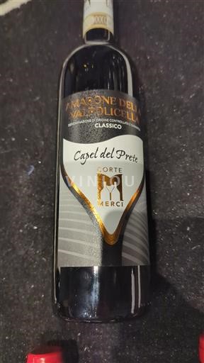 Vénétie Amarone della Valpolicella Corte Merci Capel del Prete 2016