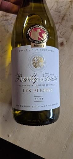 Bourgogne Pouilly-fuissé Les Compagnons Récoltant Les Plessys 2022