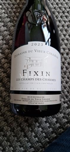 Burgundy Fixin Domaine Vieux Collège Les Champs des Charmes 2023