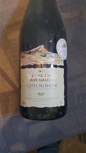 Vale do Ródano Côtes-do-Ródano Les Caves Saint-Romans Le Vallon aux Galets 2013