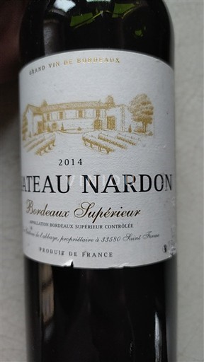 Bordeaux Bordeaux Supérieur Château Nardon 2014
