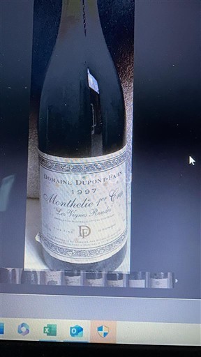 Borgogna Monthélie Premier Cru Domaine Pont-Fahn Vignes Rousses 1997