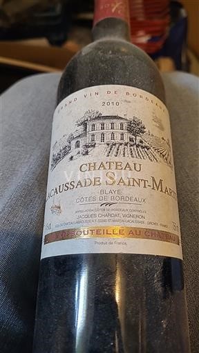 Burdeos Blaye-Côtes de Burdeos Château LacausSADE SAINT-MARTIN 2010