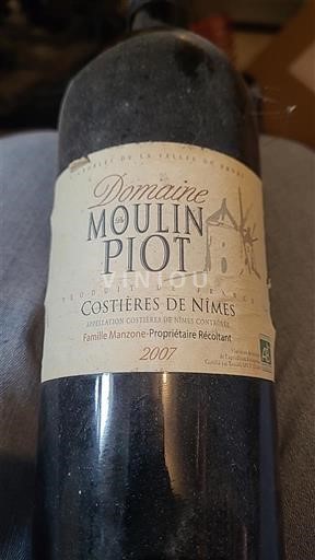 Vale do Ródano Costières de Nîmes Domaine Moulin Piot 2007