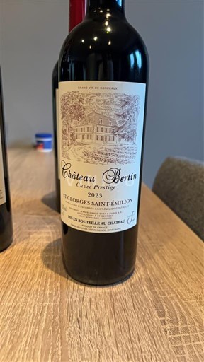 Bordeaux Saint-Georges-Saint-Émilion Château Bertin Prestige 2023