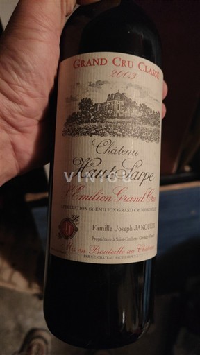 Bordeaux Saint-Émilion Grand Cru Grand Cru Classé Château Haut-Sarpe 2003