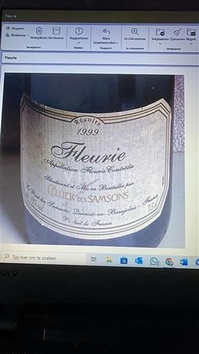 Beaujolais Fleurie Cellier des Samsons 1999