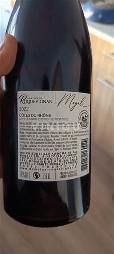 Valle del Rodano Côtes-du-Rhône Domaine Roqueyignan Magali 2022