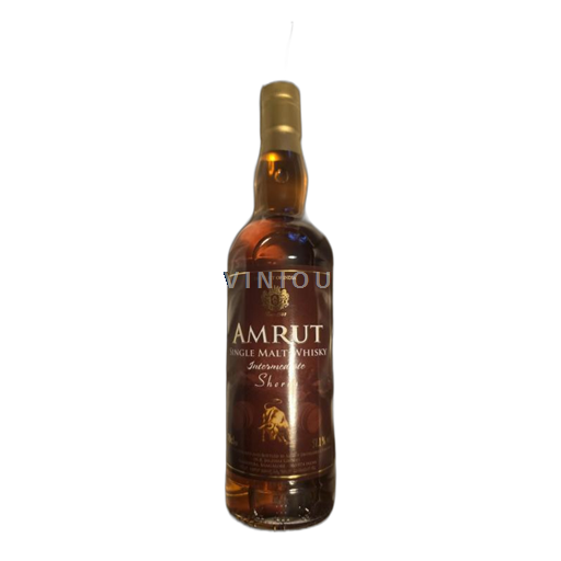 Whisky Single Malt Whisky AMRUT INTERMEDIATE SHERRY La distillerie Amrut, fondée en 1948 par J. N. Radhakrishna Rao Jagdale 18a - 2011 Indien Goa