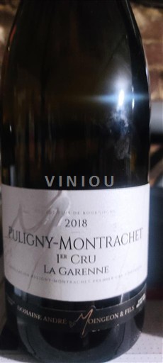 Burgundija Puligny-Montrachet Premier Cru Domaine André Moingeon & Fils La Garenne 2018