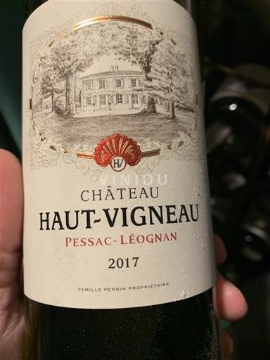 Bordeaux Pessac-Léognan Château Haut-Vigneau 2017