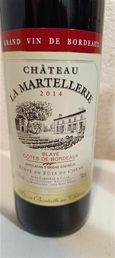 Burdeos Blaye-Côtes de Burdeos Château La Martellerie Élevé en fûts de chêne 2014