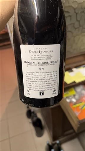 Thung lũng Rhône Rasteau Domaine Didier Charavin 2021