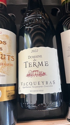 Rhônen laakso Vacqueyras Domaine Terme 2022