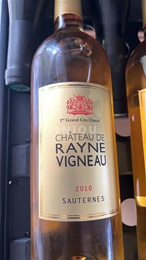 Bordeaux Sauternes Premier Cru Château Rayne Vigneau 2010